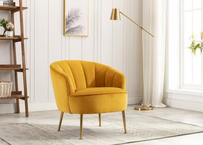 Chair Velvet with Gold Legs Apricot